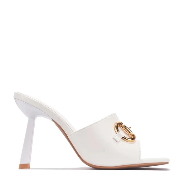 Cape Robbins-White Mule Heel- Sz 8 - Picture 3 of 4